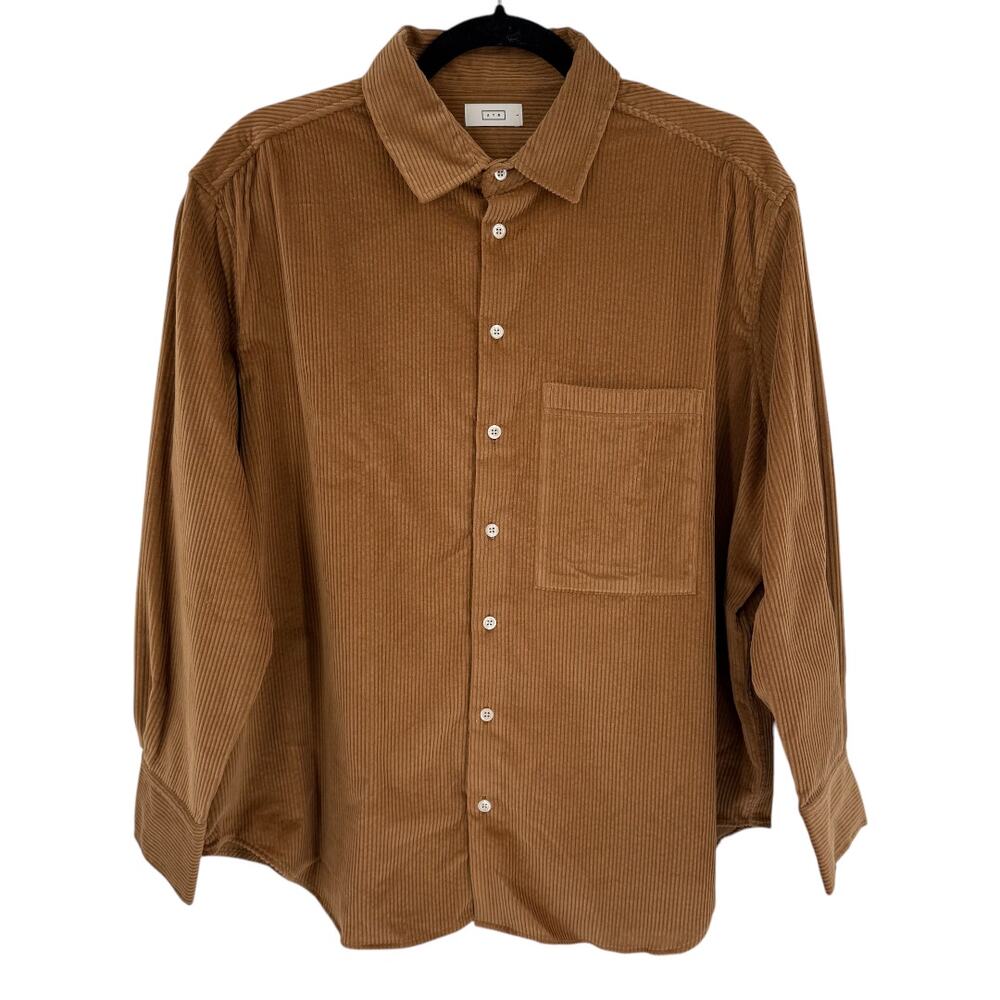 AYR Womens The Deep End in Cord Button Down Corduroy Shirt Size Large
